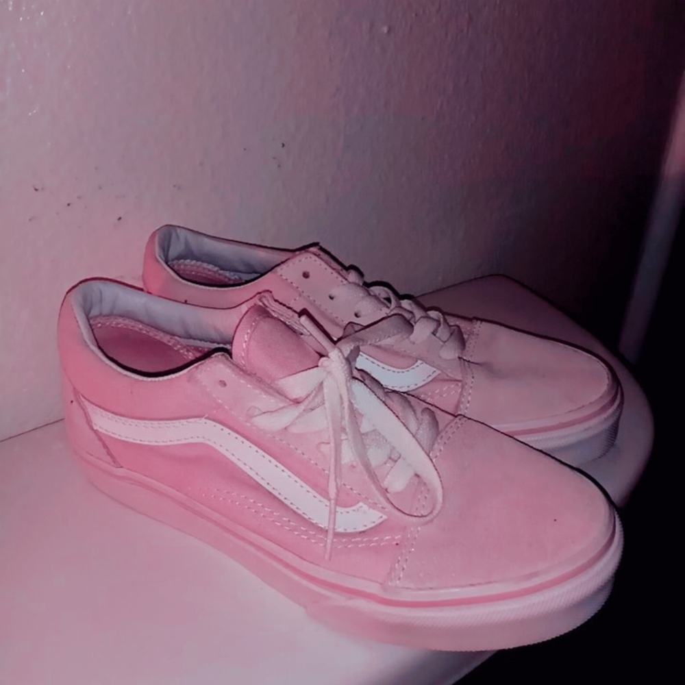 Pink and White Sneakers